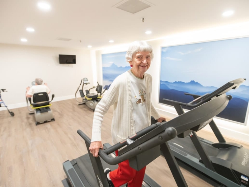 The exercise room at The Emerson at St. Peters