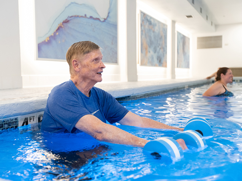 seniors in pool