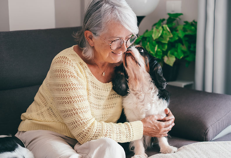 Lifestyle-Gallery-Woman-With-Dog Resident with her dog