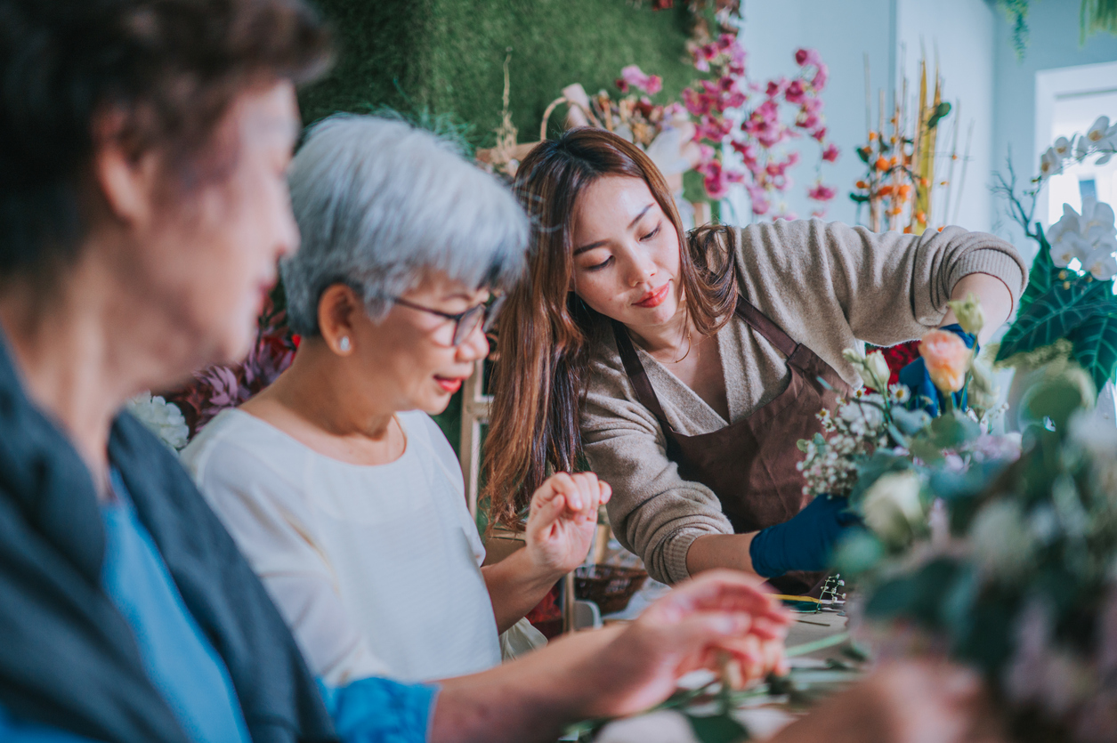 flowers and seniors